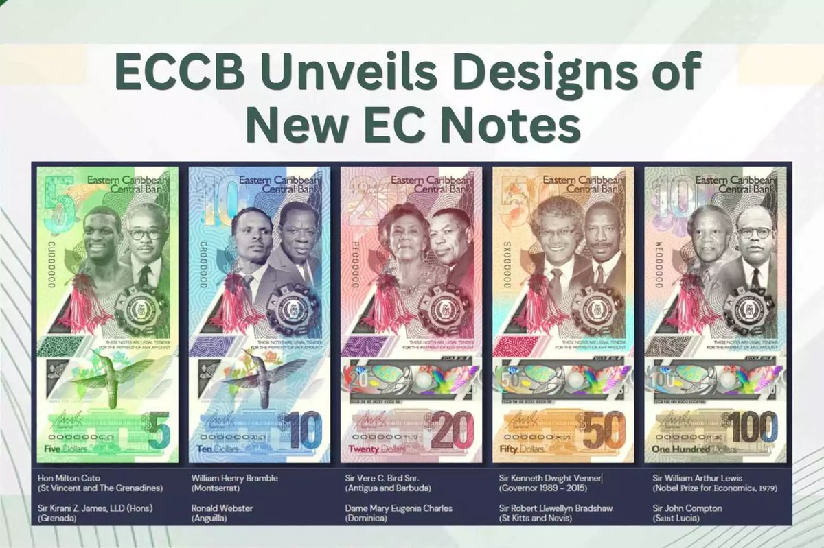 ECCB Replaces Queen's Image with Regional Heroes on New EC Dollar Banknotes