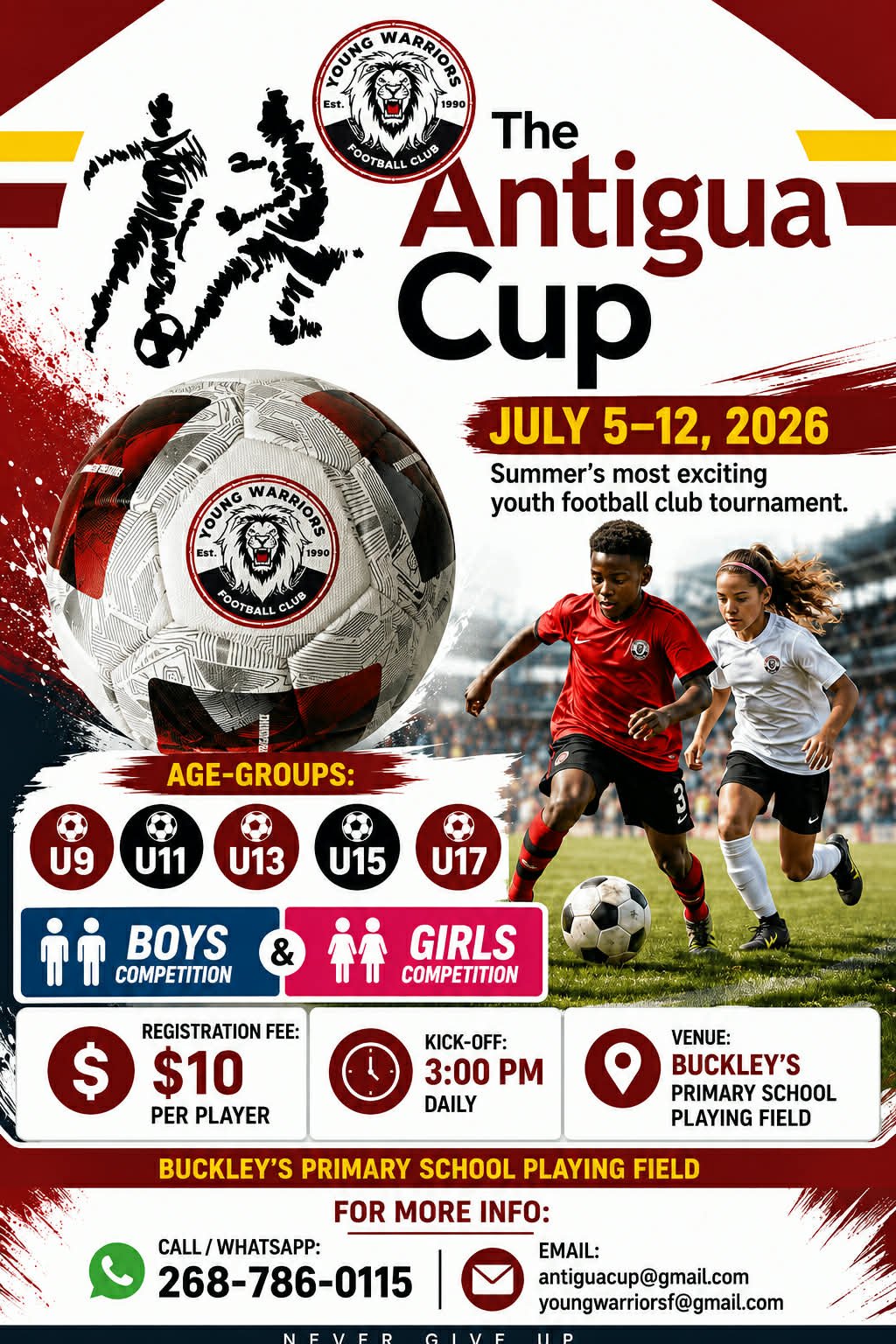 Former Premier Champions Field Youth Teams for Antigua Cup International Tournament