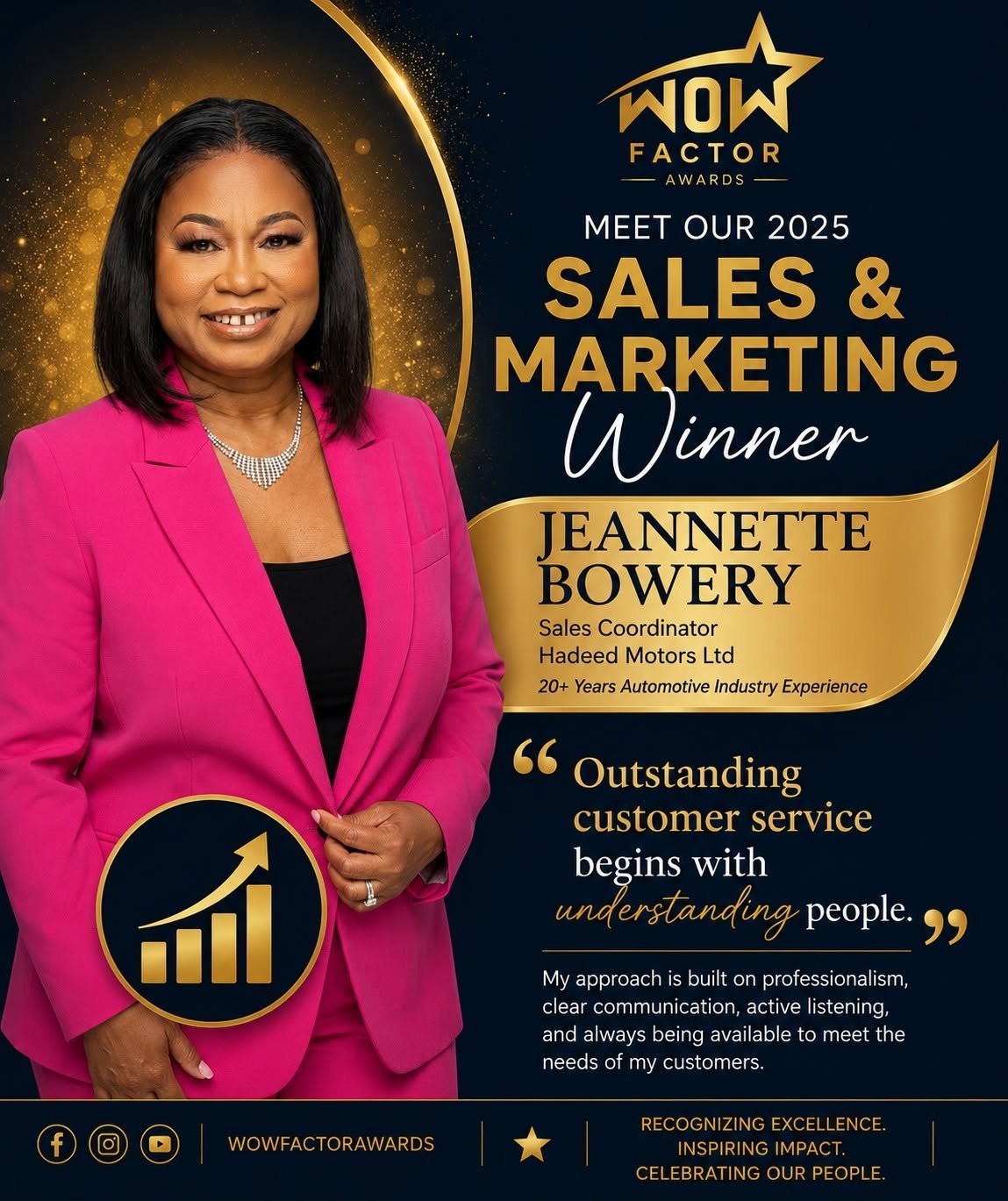Hadeed Motors' Jeannette Bowery Earns 2025 WOW Factor Award for Sales and Marketing