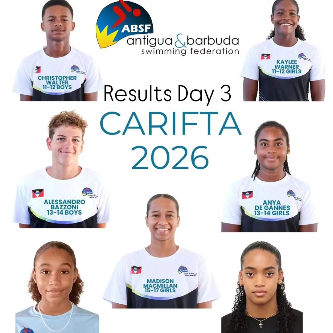 Antigua and Barbuda Swimmers Win Four Golds on Night Three of CARIFTA Aquatics
