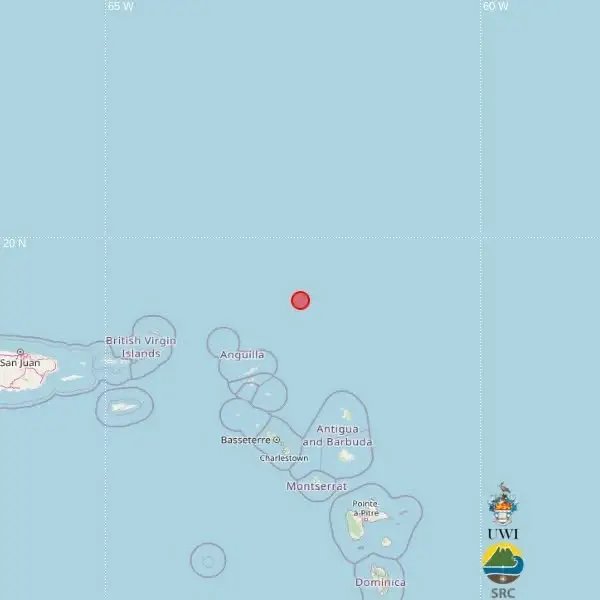Magnitude 4.7 Earthquake Recorded North-Northwest of Antigua