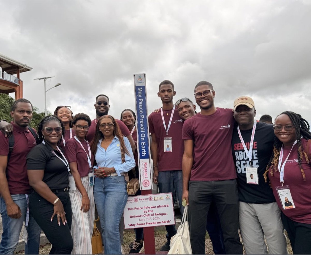 Rotaract Club of Antigua Installs First Peace Pole, Launches Menstrual Health Initiative