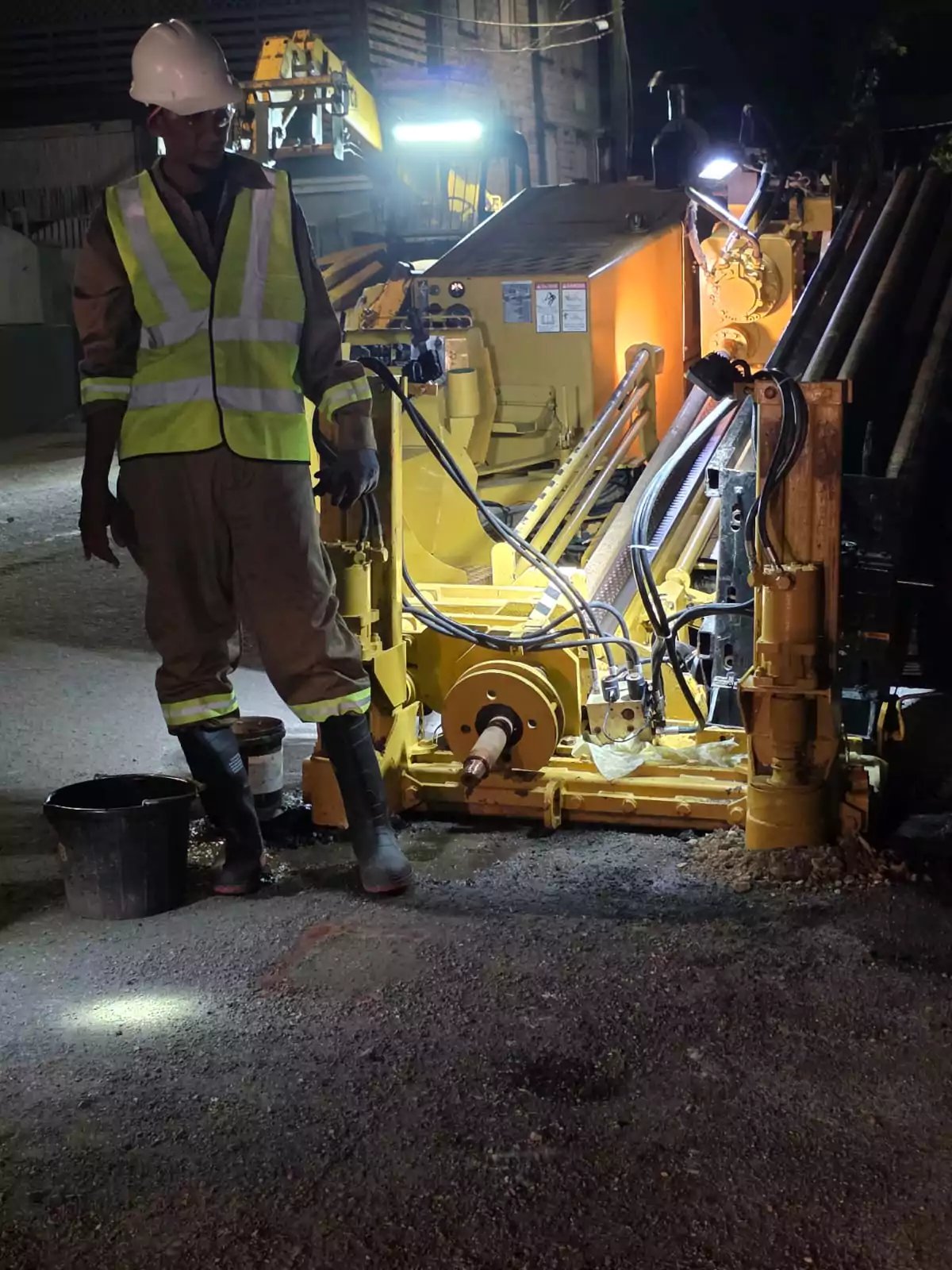 APUA Lays 400 Feet of New Water Pipe in First Night of HDD Works