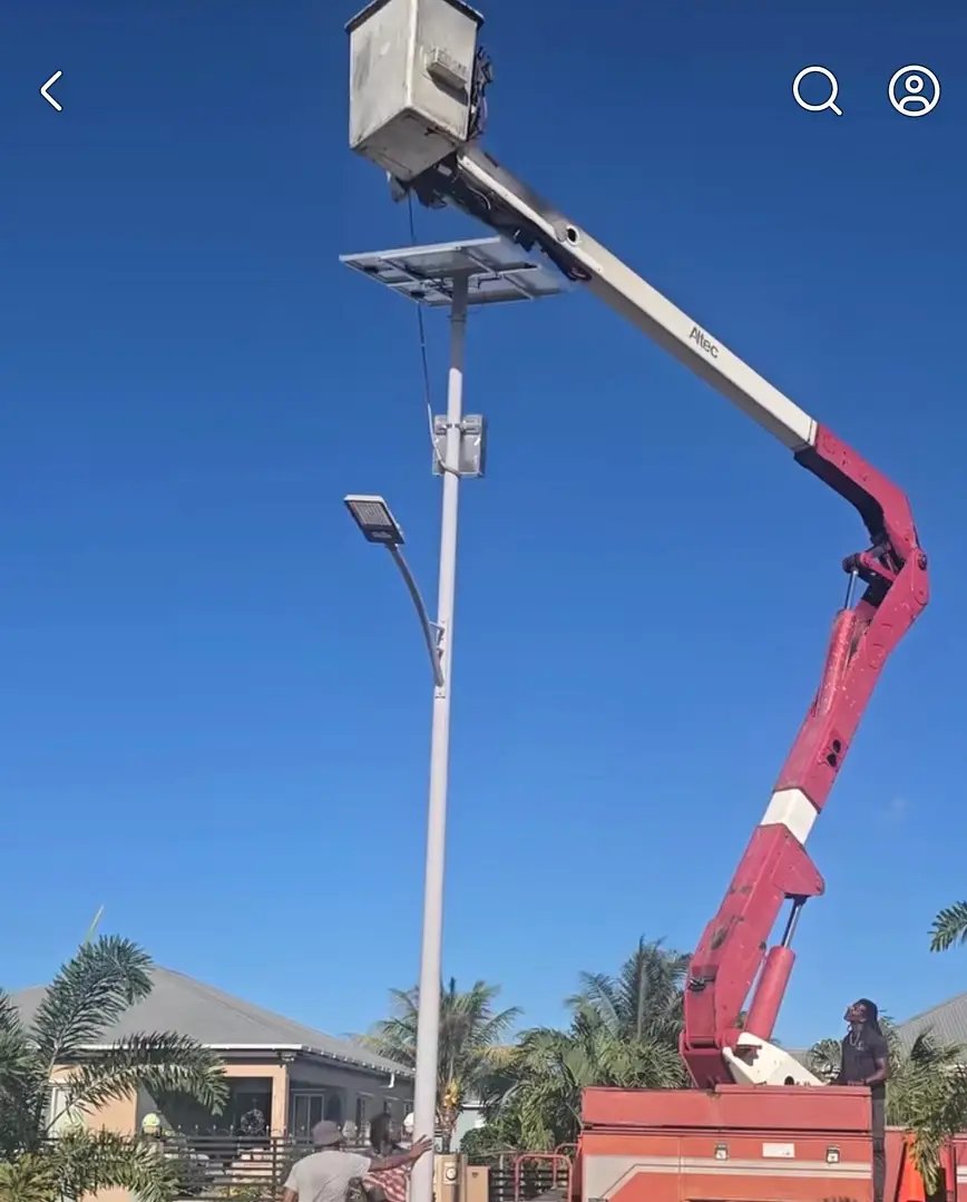 Solar Street Lights Being Installed Across St. Peter Constituency