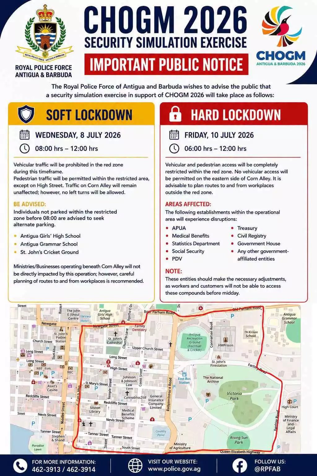 Security Exercise STRONGHOLD Triggers Road Closures Across Antigua Ahead of CHOGM