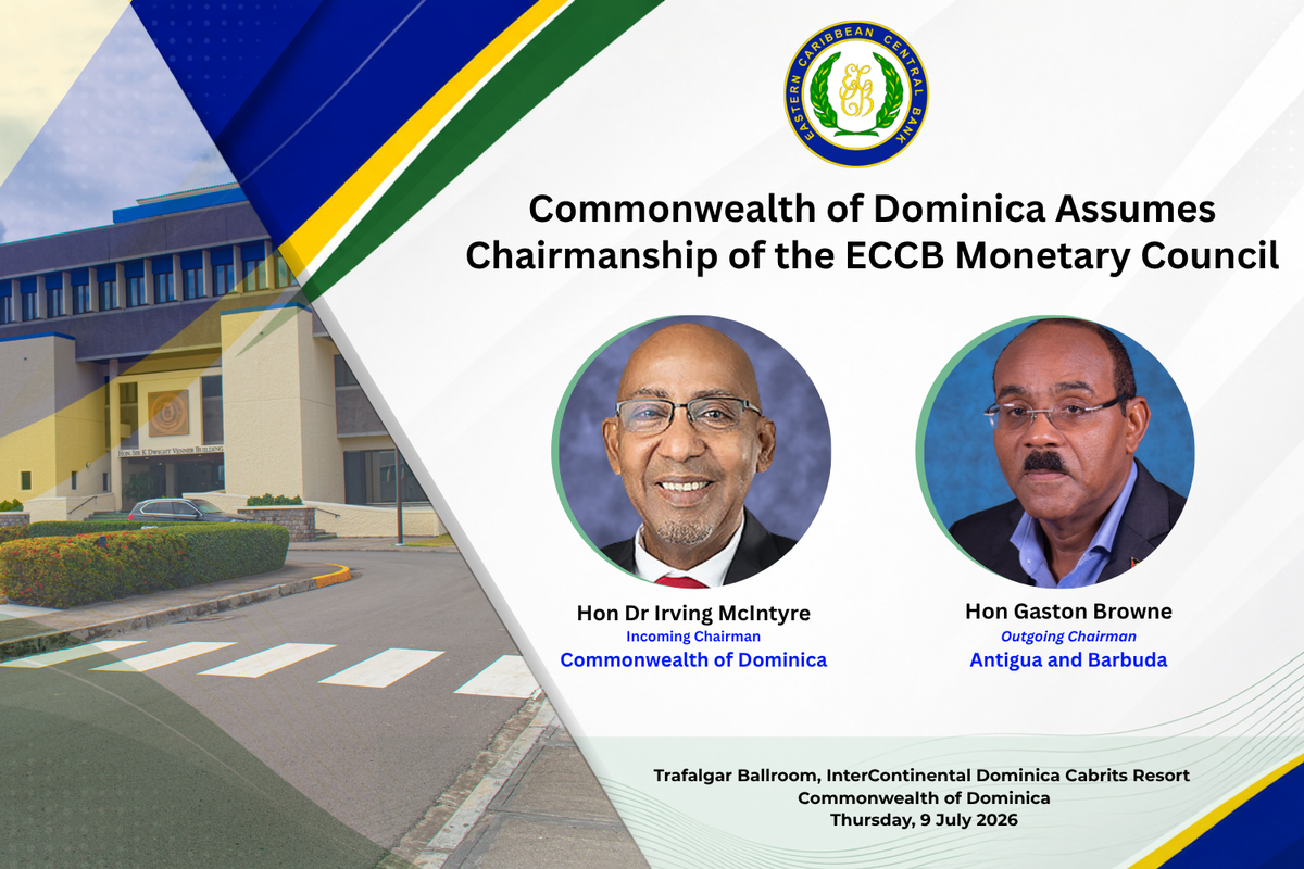 Antigua and Barbuda Transfers ECCB Monetary Council Chair to Dominica
