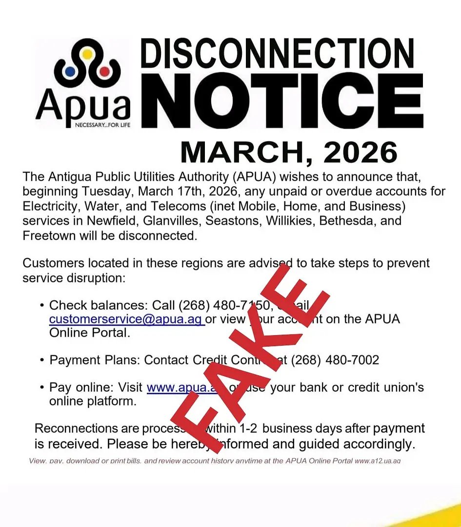 PM Browne Accuses UPP of Circulating Fake APUA Disconnection Notice